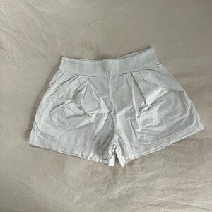 Abercrombie High Rise Linen Blend Pull On Shorts